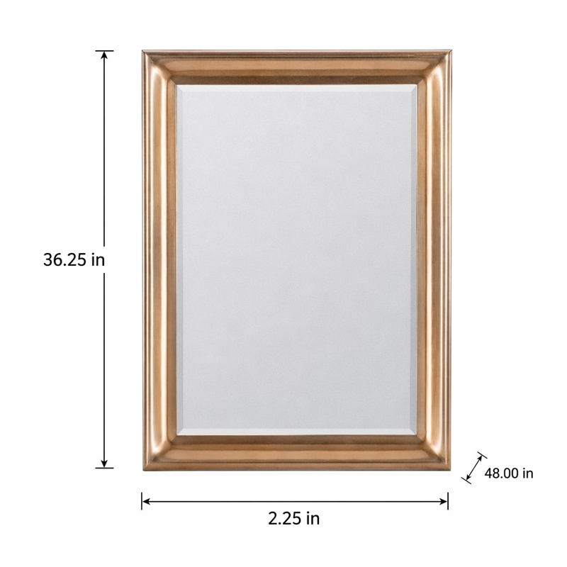 Bowery Hill Eleana Landscape Mirror with Gold Metal Frame