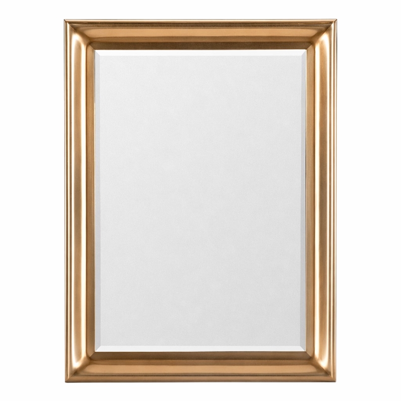 Bowery Hill Eleana Landscape Mirror with Gold Metal Frame