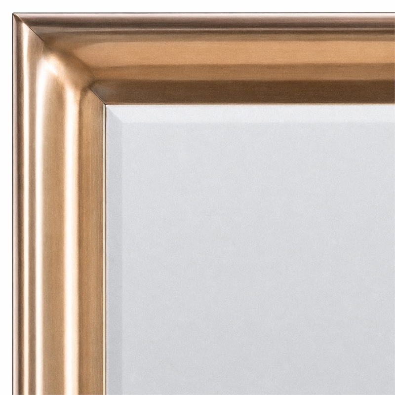Bowery Hill Eleana Landscape Mirror with Gold Metal Frame