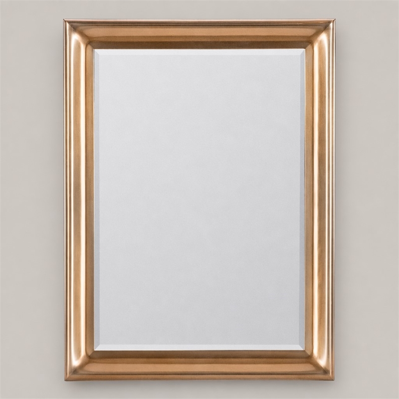 Bowery Hill Eleana Landscape Mirror with Gold Metal Frame