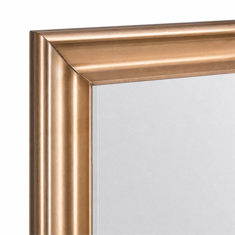 Bowery Hill Eleana Landscape Mirror with Gold Metal Frame
