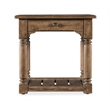 Bowery Hill Americana Rectangular Wood End Table in Distressed Brown