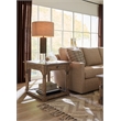 Bowery Hill Americana Rectangular Wood End Table in Distressed Brown