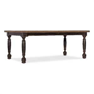 Bowery Hill Wood Dining Table with 22-inch Leaf in Black