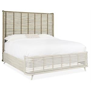 Bowery Hill 6/0-6/6 Rattan Bedroom Headboard in Driftwood Finish
