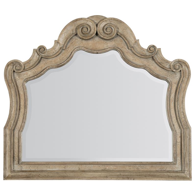 Bowery Hill Traditional Beveled Glass Bedroom Mirror in Antique Slate