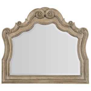 Bowery Hill Traditional Beveled Glass Bedroom Mirror in Antique Slate
