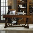 Bowery Hill 3 Drawer Writing Desk with Keyboard Drawer in Medium Wood