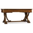 Bowery Hill 3 Drawer Writing Desk with Keyboard Drawer in Medium Wood
