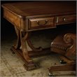 Bowery Hill 3 Drawer Writing Desk with Keyboard Drawer in Medium Wood