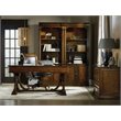 Bowery Hill 3 Drawer Writing Desk with Keyboard Drawer in Medium Wood