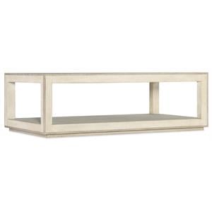Bowery Hill Rectangle Cocktail Table with Casters in Pebble and Taupe