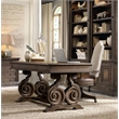 Bowery Hill 3 Drawer Home Office Writing Desk in Rustic Walnut Brown