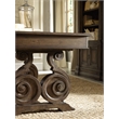 Bowery Hill 3 Drawer Home Office Writing Desk in Rustic Walnut Brown