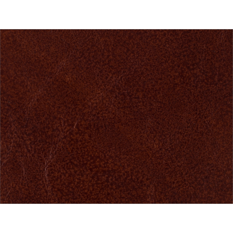 Bowery Hill Wing Back Nailhead Recliner in Wine Colored Aniline Leather