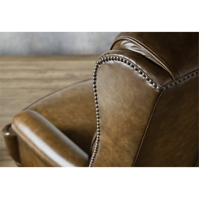 Bowery Hill Executive Swivel Tilt Chair in Espresso Brown Leather