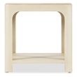 Bowery Hill Square Raffia Wrapped End Table in Cream Flax Finish