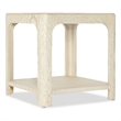 Bowery Hill Square Raffia Wrapped End Table in Cream Flax Finish