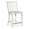 Bowery Hill Spindle Back Beech Counter Chair in Whitewashed Surf