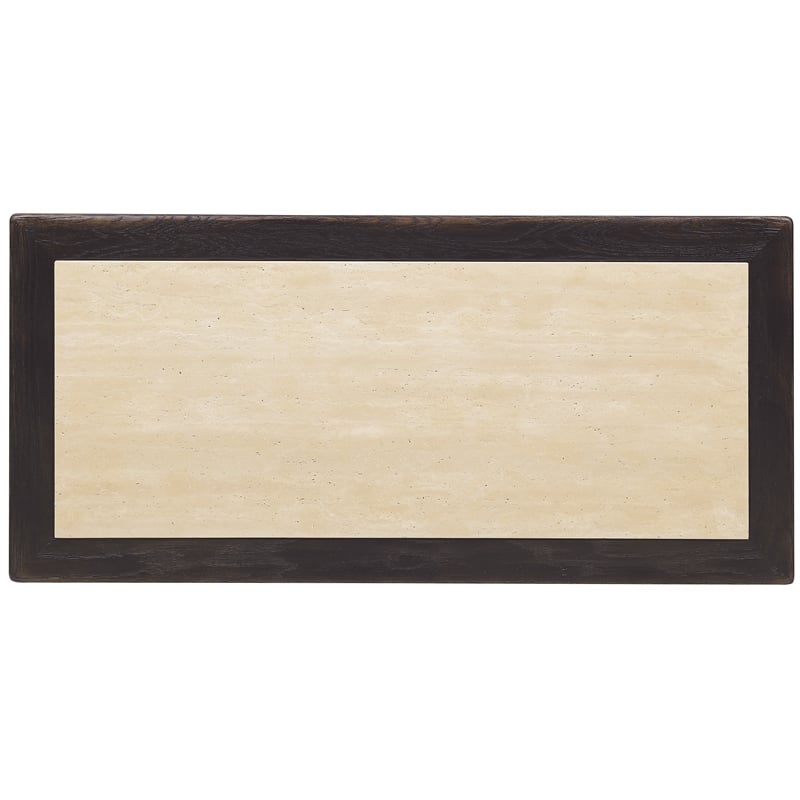 Bowery Hill 1 Drawer Nightstand with Stone Top in Burnt Timber Black
