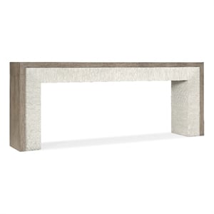 Bowery Hill Low Profile Console Table in Gray and White Wood Finish
