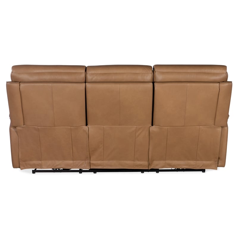 Bowery Hill Zero Gravity Power Sofa with Headrest in Sandalwood Brown
