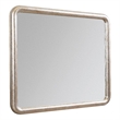 Bowery Hill Rectangle Bedroom Mirror with Silver Leaf Resin Frame