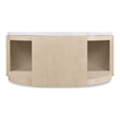Bowery Hill Round Cocktail Table with Volakas Stone Top in Limestone