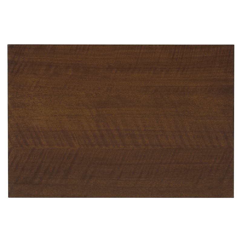 Bowery Hill 2 Drawer Walnut Nightstand with Open Storage in Dark Walnut