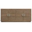 Bowery Hill 4 Door Cane Front Dining Credenza with Marble Inset Top