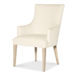 Bowery Hill Fully Upholstered Dining Arm Chair in Ivory Performance Fabric