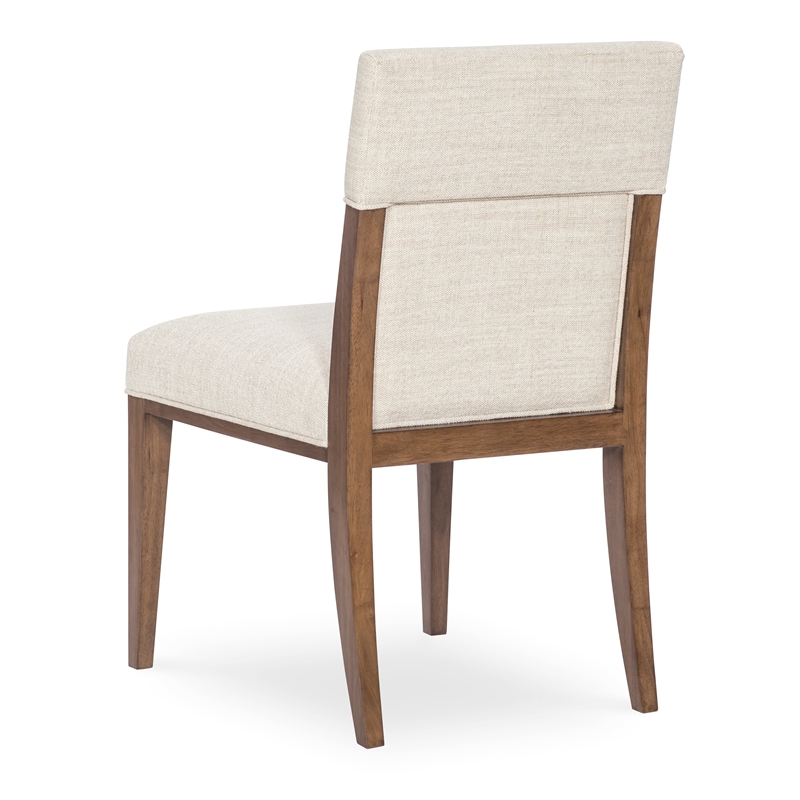 Bowery Hill Wood Leg Upholstered Dining Chair in Light Caramel Beige