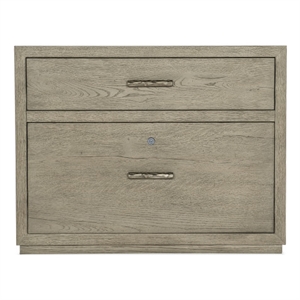 Bowery Hill 2 Drawer Home Office Lateral File in Smoked Gray Finish