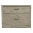 Bowery Hill 2 Drawer Home Office Lateral File in Smoked Gray Finish