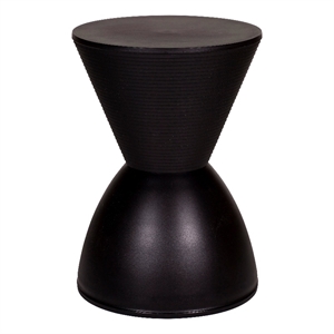 Bowery Hill 17&quot Hourglass Side Table in Black Polypropylene