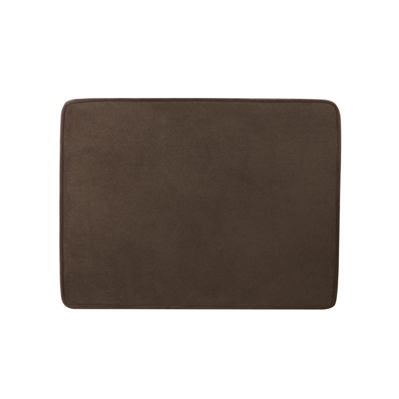 Bowery Hill Storage Ottoman with Hinged Lid in Dark Brown Velvet