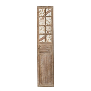 Bowery Hill 73&quot Decorative Wood Panel with Tile Accents in Brown