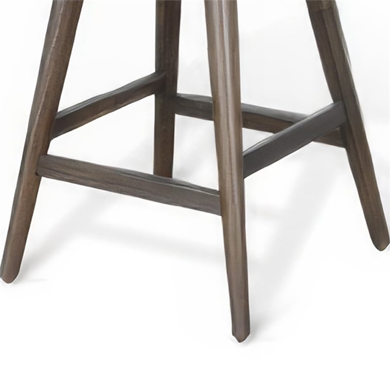 Bowery Hill Counter-Height Stool with Saddle Seat in Dark Brown Mahogany