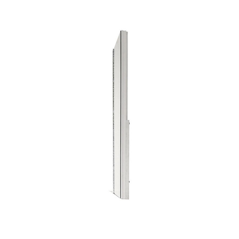 Bowery Hill Dresser Mirror with Crystal Accents in White Glossy Finish