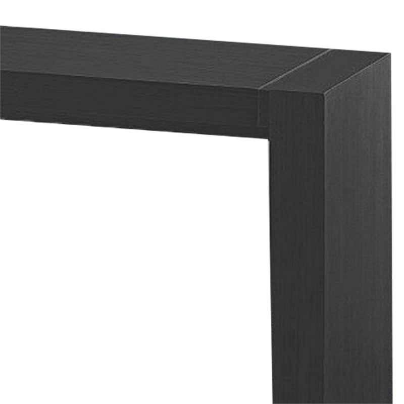 Bowery Hill Bar Height Table in Wenge Brown with Oak Veneer Finish