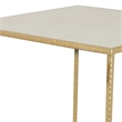 Bowery Hill Nesting Plant Stand Table Set in White and Gold Metal