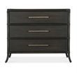 Bowery Hill Contemporary Rattan Wood Chest in Black Sand Finish