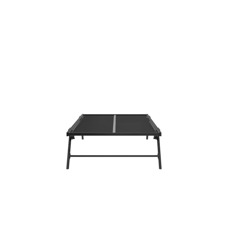 Bowery Hill Twin Metal Daybed with Pop Up Trundle in Black