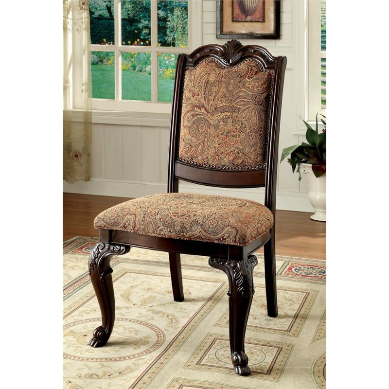 Bowery Hill 7-Piece Extendable Dining Set with Double Pedestals in Brown Cherry