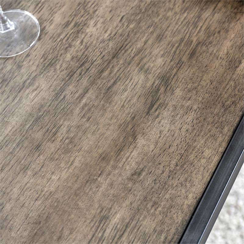 Bowery Hill Mid-century Modern Metal Dining Table in Gray Finish
