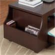 Bowery Hill Walnut Coffee Table with Side Storage Compartments