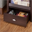 Bowery Hill Open Shelf End Table in Contemporary Walnut Finish
