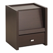 Bowery Hill Open Shelf End Table in Contemporary Walnut Finish