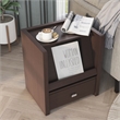 Bowery Hill Open Shelf End Table in Contemporary Walnut Finish