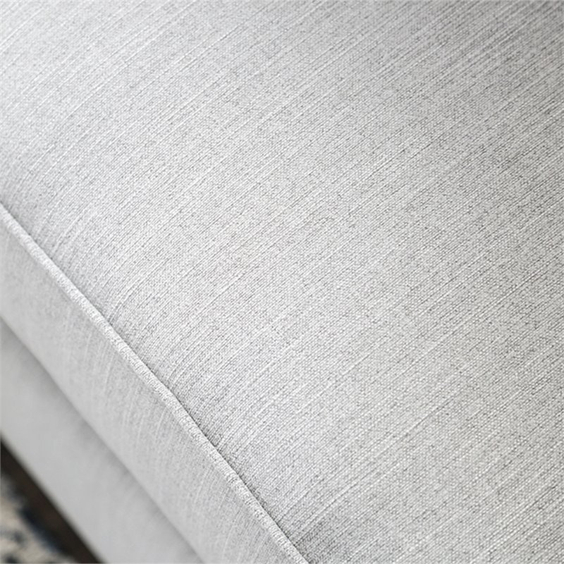 Bowery Hill Right Facing Fabric Sectional in Light Gray Upholstery